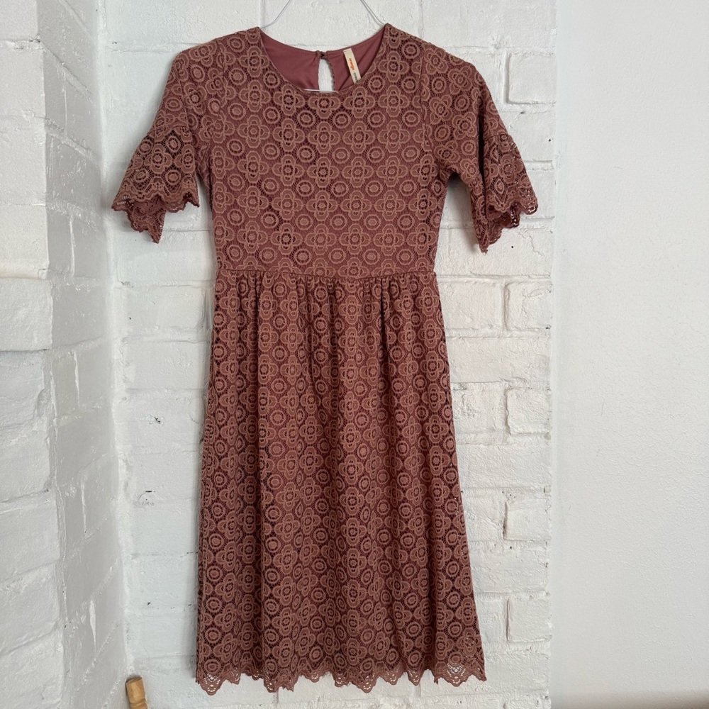 Orange Creek Pink Lace Dress - Size Small -$15